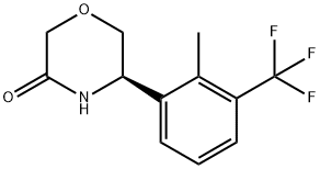 (5R)-5-[2-METHYL-3-(TRIFLUOROMETHYL)PHENYL]MORPHOLIN-3-ONE Structure