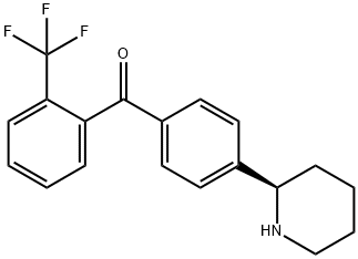 4-((2R)(2-Piperidyl))phenyl 2-(trifluoromethyl)phenyl ketone Structure