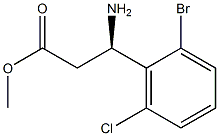 METHYL (3R)-3-AMINO-3-(2-BROMO-6-CHLOROPHENYL)PROPANOATE Structure