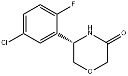 (5S)-5-(5-CHLORO-2-FLUOROPHENYL)MORPHOLIN-3-ONE Structure