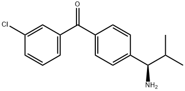 4-((1R)-1-Amino-2-methylpropyl)phenyl 3-chlorophenyl ketone Structure