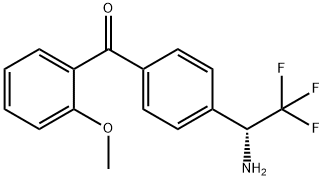 4-((1R)-1-Amino-2,2,2-trifluoroethyl)phenyl 2-methoxyphenyl ketone 구조식 이미지