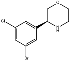 (3S)-3-(3-BROMO-5-CHLOROPHENYL)MORPHOLINE 구조식 이미지