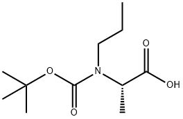 2-{[(tert-butoxy)carbonyl](propyl)amino}propanoic acid 구조식 이미지