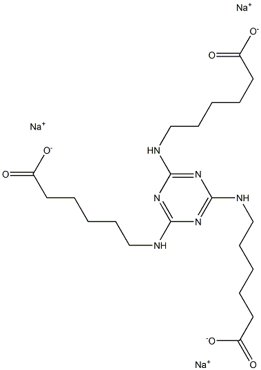 Trisodium 6,6',6''-(1,3,5-triazine-2,4,6-triyltriimino)trihexanoate Structure