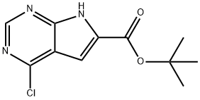 tert-Butyl 4-chloro-7H-pyrrolo[2,3-d]pyrimidine-6-carboxylate Structure