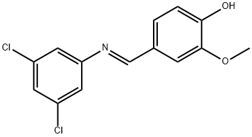 4-{[(3,5-dichlorophenyl)imino]methyl}-2-methoxyphenol Structure