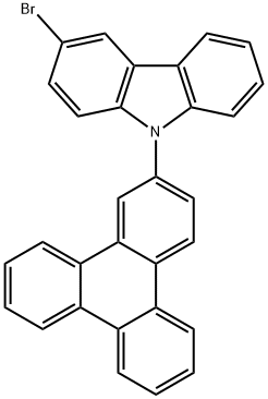 9H-Carbazole, 3-bromo-9-(2-triphenylenyl)- Structure