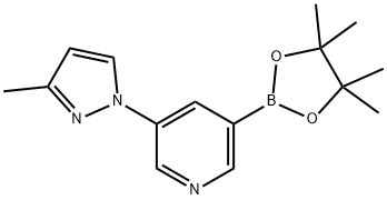 5-(3-Methyl-1H-pyrazol-1-yl)pyridine-3-boronic acid pinacol ester Structure