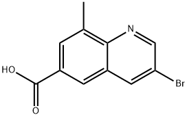 6-Quinolinecarboxylic acid, 3-bromo-8-methyl- Structure