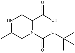 1-(tert-butoxycarbonyl)-5-methylpiperazine-2-carboxylic acid Structure