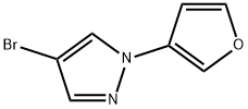 4-Bromo-1-(3-furyl)pyrazole Structure