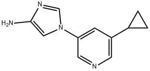 4-Amino-1-(5-cyclopropyl-3-pyridyl)imidazole 구조식 이미지