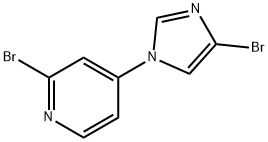 1-(2-Bromo-4-pyridyl)-4-bromoimidazole 구조식 이미지