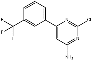2-Chloro-4-amino-6-(3-trifluoromethylphenyl)pyrimidine 구조식 이미지