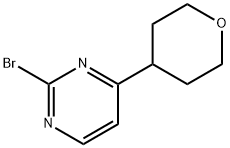 2-Bromo-4-(4-tetrahydropyranyl)pyrimidine 구조식 이미지