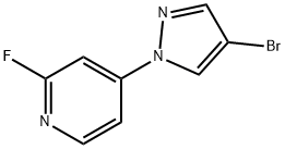 4-Bromo-1-(2-fluoro-4-pyridyl)pyrazole Structure