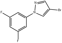 4-Bromo-1-(3,5-difluorophenyl)pyrazole 구조식 이미지