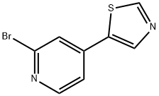 2-Bromo-4-(5-thiazolyl)pyridine 구조식 이미지