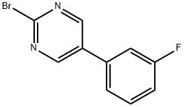 2-Bromo-5-(3-fluorophenyl)pyrimidine 구조식 이미지