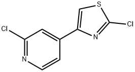2-Chloro-4-(2-chloro-4-thiazolyl)pyridine 구조식 이미지