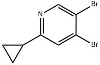 3,4-Dibromo-6-cyclopropylpyridine Structure