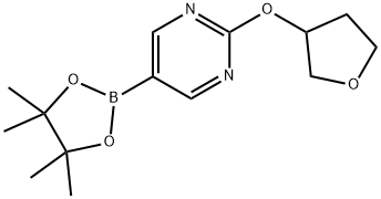 2-((tetrahydrofuran-3-yl)oxy)-5-(4,4,5,5-tetramethyl-1,3,2-dioxaborolan-2-yl)pyrimidine Structure