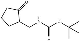 tert-butyl N-[(2-oxocyclopentyl)methyl]carbamate 구조식 이미지