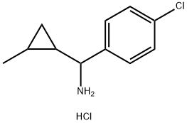 (4-chlorophenyl)(2-methylcyclopropyl)methanamine hydrochloride Structure