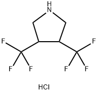 3,4-bis(trifluoromethyl)pyrrolidine hydrochloride Structure