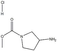 methyl 3-aminopyrrolidine-1-carboxylate hydrochloride Structure