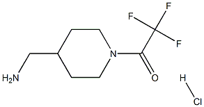 1-(4-(aminomethyl)piperidin-1-yl)-2,2,2-trifluoroethan-1-one hydrochloride Structure