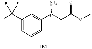 METHYL (3R)-3-AMINO-3-[3-(TRIFLUOROMETHYL)PHENYL]PROPANOATE HYDROCHLORIDE Structure