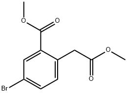 methyl 5-bromo-2-(2-methoxy-2-oxoethyl)benzoate Structure