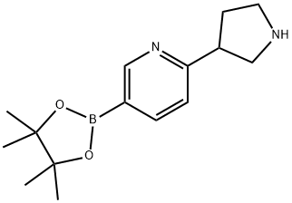 5-(4,4,5,5-tetraMethyl-1,3,2-dioxaborolan-2-yl)-2-(pyrrolidin-3-yl)pyridine Structure