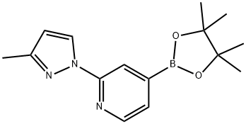 2-(3-methyl-1H-pyrazol-1-yl)-4-(4,4,5,5-tetramethyl-1,3,2-dioxaborolan-2-yl)pyridine 구조식 이미지