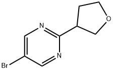 5-Bromo-2-(tetrahydrofuran-3-yl)pyrimidine Structure