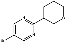 5-Bromo-2-(3-tetrahydropyranyl)pyrimidine Structure