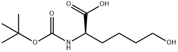 (2R)-6-hydroxy-2-[(2-methylpropan-2-yl)oxycarbonylamino]hexanoic acid Structure