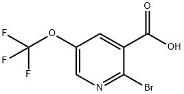 3-Pyridinecarboxylic acid, 2-bromo-5-(trifluoromethoxy)- Structure