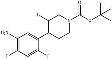 tert-butyl 4-(5-amino-2,4-difluorophenyl)-3-fluoropiperidine-1-carboxylate 구조식 이미지