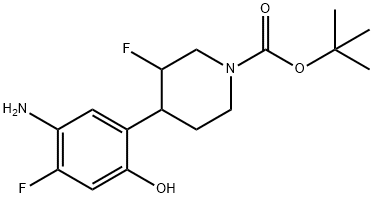 tert-butyl 4-(5-amino-4-fluoro-2-hydroxyphenyl)-3-fluoropiperidine-1-carboxylate Structure
