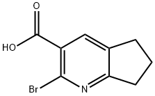 2-bromo-6,7-dihydro-5H-cyclopenta[b]pyridine-3-carboxylic acid Structure