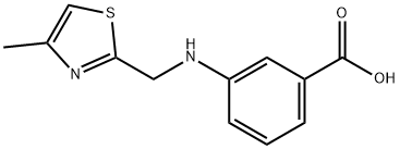 3-(((4-methylthiazol-2-yl)methyl)amino)benzoic acid Structure