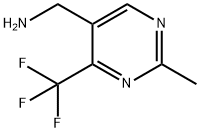 (2-Methyl-4-(trifluoromethyl)pyrimidin-5-yl)methanamine 구조식 이미지