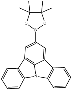 Indolo[3,2,1-jk]carbazole, 2-(4,4,5,5-tetramethyl-1,3,2-dioxaborolan-2-yl)- Structure