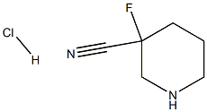 3-fluoropiperidine-3-carbonitrile hydrochloride Structure