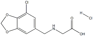 2-{[(7-chloro-2H-1,3-benzodioxol-5-yl)methyl]amino}acetic acid hydrochloride Structure