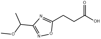 3-[3-(1-methoxyethyl)-1,2,4-oxadiazol-5-yl]propanoic acid 구조식 이미지