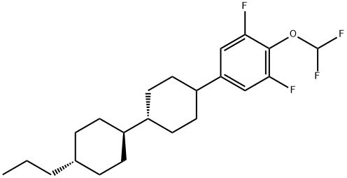 1,3-Difluor-2-difluormethoxy-5-(4-trans-propyl-[1,1-bicyclohexyl]-4-trans-yl)-benzene Structure